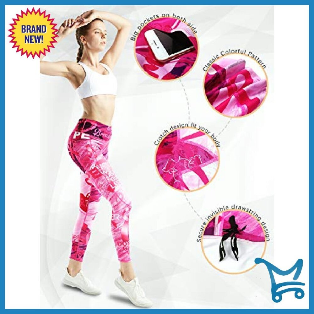 Women's Yoga Leggings with Side Pockets, Ultra-Soft Material, Waist Drawstring - Picture 5 of 7
